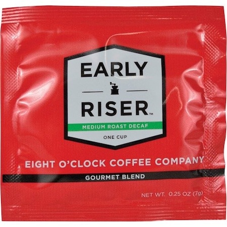 Coffee Pro Coffee, Early Riser, Decaf, 1-Cup Pouch, Brown, 200PK CFPCCFEOC1D